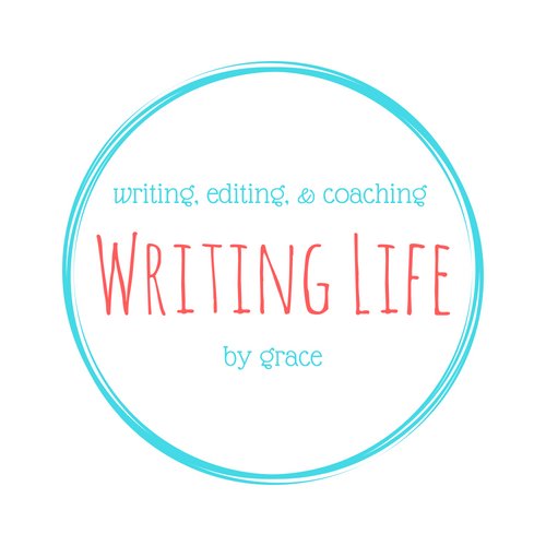 writing life logo: creative and professional content by grace