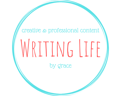 writing life logo: creative & professional content by grace